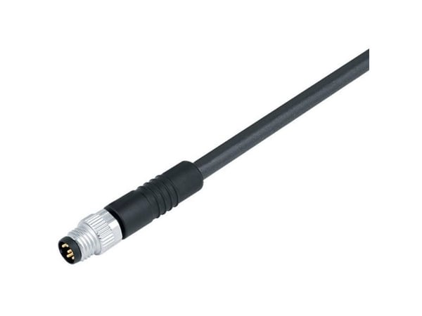 SIDONTA 77 3405 0000 50012-0200, 2 m, M8, Hanstik, musta, polyuretaani (PUR), -25 - 85 °C