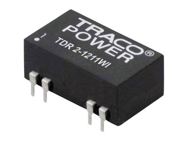 TracoPower TDR 2-1211WI DC/DC-muunnin, piirilevy 12 V/DC 5 V/DC 400 mA 2 W Lähtöjen määrä: 1 x