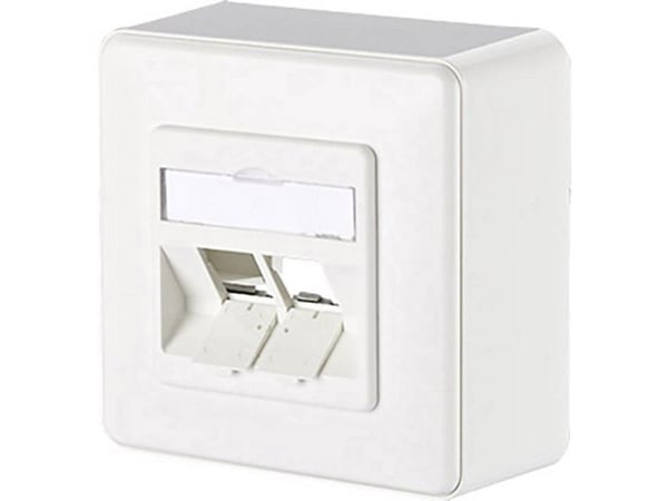 METZ CONNECT - Blank wallplate - 2 modules - kritvit, RAL 9010