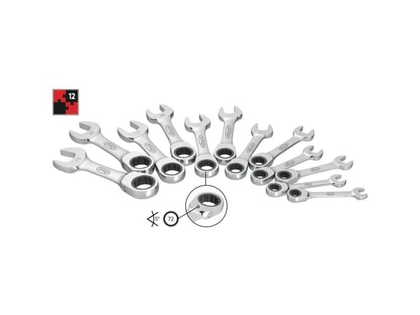 Vigor V2821, 8,9,10,11,12,13,14,15,16,17,18,19 mm, Kromfarget, Kromfarget