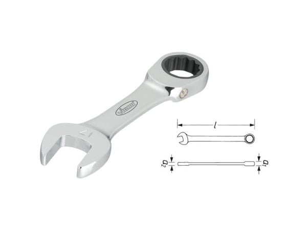 Vigor V2833, 19 mm, Krom, Krom