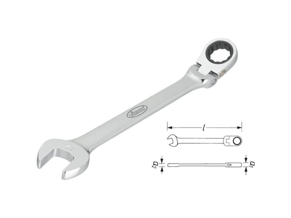 Vigor V2808, 12 mm, Krom, Krom
