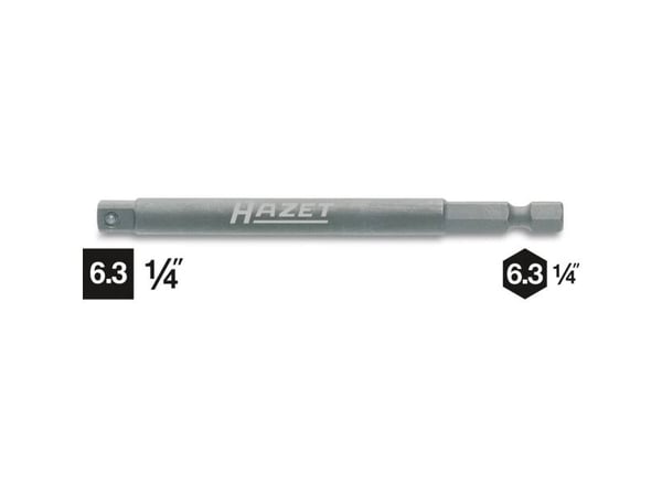 HAZET 8508S-3, pluggforbindelse, svart, 1 hode(r), 1/4", metrisk/imperial, 6,3 mm