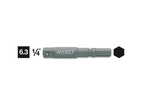 HAZET 8508S-1, Connector, Svart, 1 hoder, 1/4", Metrisk/imperisk, 6.3 mm