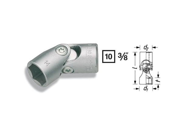HAZET 880G-10, Stikkontakt, 3/8", Metrisk/imperisk, 1 hoder, 10 mm, 3/8"