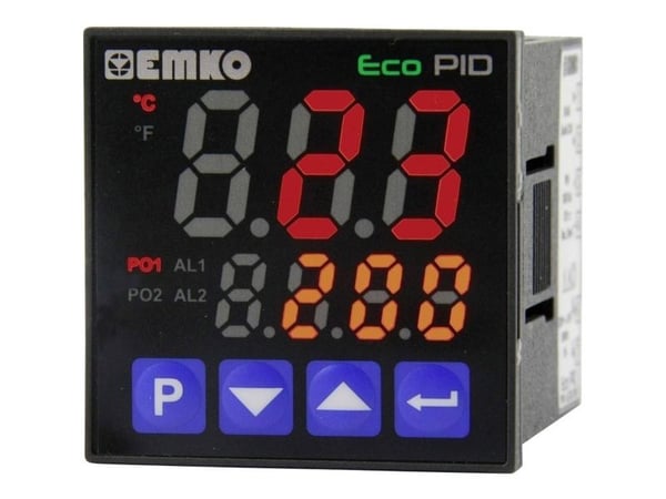 Emko ecoPID.4.6.2R.S.0 Temperaturregulator Pt100, J, K, R, S, T, L -199 till +999 °C Relä 5 A, SSR (L x B x H) 90 x 48 x 48 mm