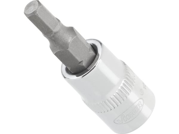 Vigor V2432 utvendig sekskant topnøkkel-bit-innsats 5 mm 1/4 (6,3 mm)