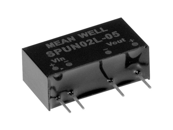 MEAN WELL SPUN02L-15, 4,5 - 5,5 V, 2 W, 15 V, 0,134 A, RoHS, 2100 stk