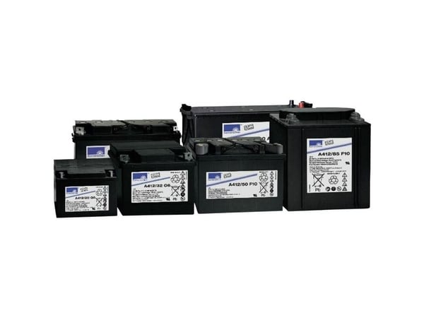 GNB Sonnenschein A412/50 G6 blybatteri 12 V 50 Ah blygel (B x H x D) 278 x 190 x 175 mm M6 skrutilkobling vedlikeholdsfritt