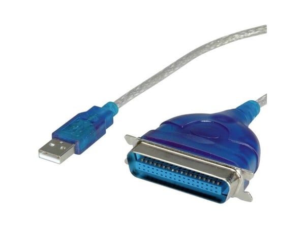 Value USB to IEEE1284 Converter Cable 1.8 m, Blå