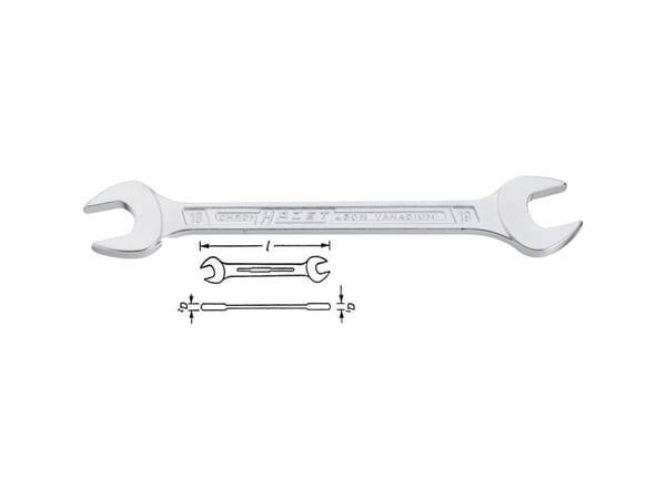 HAZET 450N-32X36, Kromvanadiumstål, Kromfarget, 32x36 mm, 343,2 mm, 598 g, 1 stykker