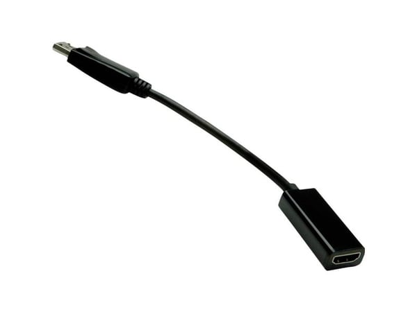 Arvo HDMI - DP 0,15 m, 0,15 m, HDMI Type A (Standard), DisplayPort, Hanstik, Hunstik, Sort