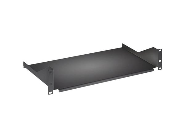 Intellinet 19" Cantilever Shelf, 2U, Fixed, Depth 400mm, Max 25kg, Black, Three Year Warranty - Rack-hylle - svart, RAL 9005 - 2U - 19"