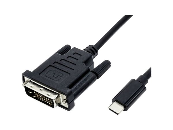 Value 11.99.5831, 1 m, USB C, DVI, Hankjønn, Hankjønn, Rett