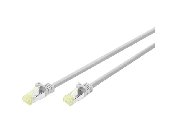 DIGITUS - Patchkabel - RJ-45 (han) til RJ-45 (han) - 2 m - SFTP - CAT 6a - booted, halogenfri, formet, knastfri - grå
