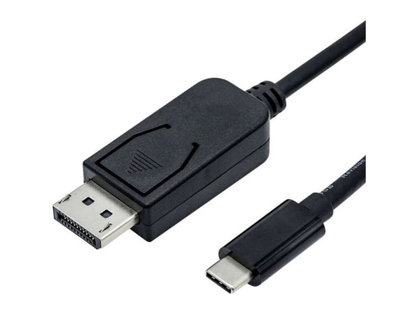 ROLINE 11.04.5846, 2 m, DisplayPort, USB Type-C, Hanstik, Hanstik, 3840 x 2160 kuvapistettä