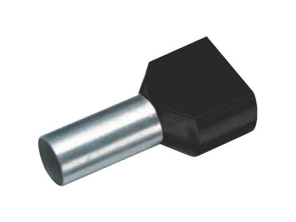 Vogt Verbindungstechnik 460714D Kaksoiskaapelikengät 6 mm² Osittain eristetty Musta 100 kpl