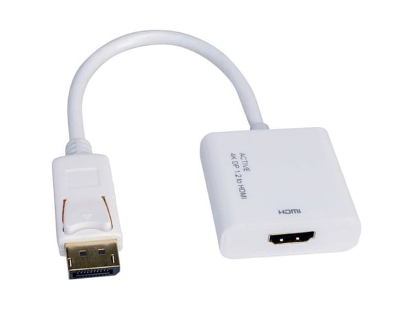 ROLINE Adapter DP-HDMI, 15 m, DisplayPort, HDMI, Hankjønn, Hunkjønn, Hvit