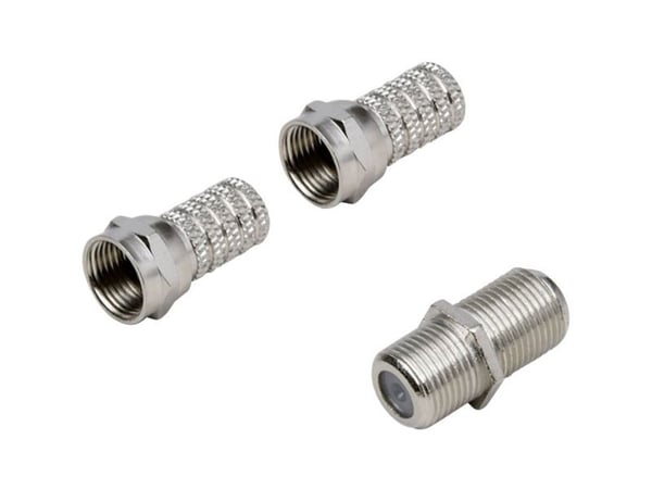 BKL Electronic 0403527 F-liitinsarja Liitännät: F-liitin, F-pistorasia, F-liitin Kaapelin halkaisija: 5,20 mm 1 sarja 1 sarja