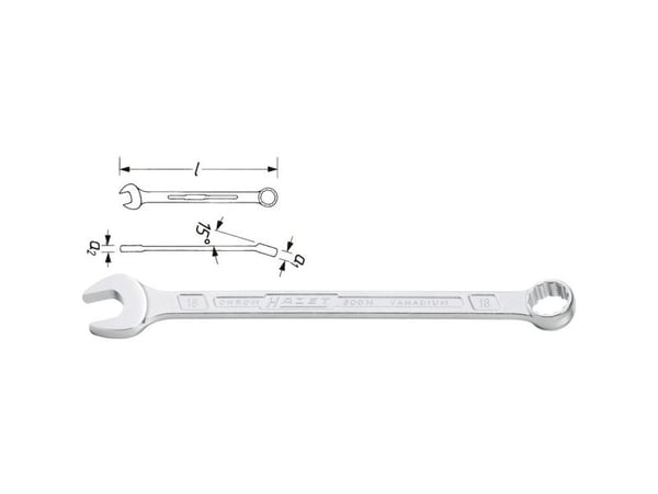 HAZET 600NA-9/16, 9/16", Kobber, Kromfarget, Matte, 15°, Tyskland