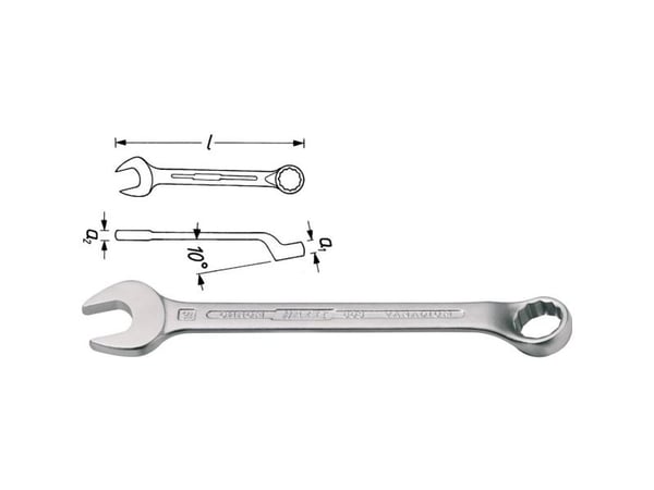 HAZET 603-22, 22 mm, Kromi, Kromi, Matta, 10°, Saksa