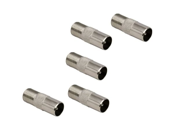 BKL Electronic 0403555 coax F-adapter (koaxkontakt IEC, F-hylsa) 5 st