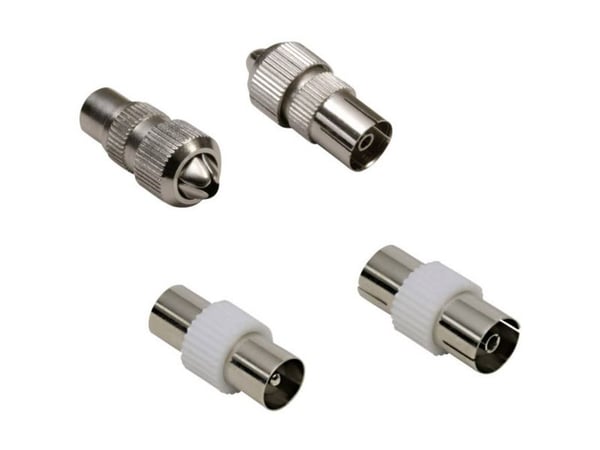 BKL Electronic koaxadapter-set i metall (IEC) – 1 set