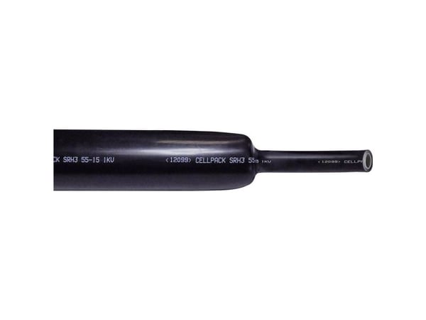 CellPack 127417 Krympslange med lim Sort 12 mm 3 mm Krympningshastighet:3:1 1 stk