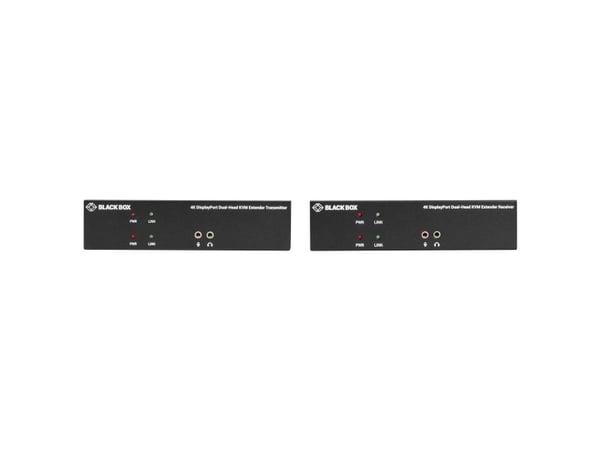 Black Box KVXLCDPF-200, Sender og Mottaker, Koblet med ledninger (ikke trådløs), 30000 m, Sort, DisplayPort, DisplayPort