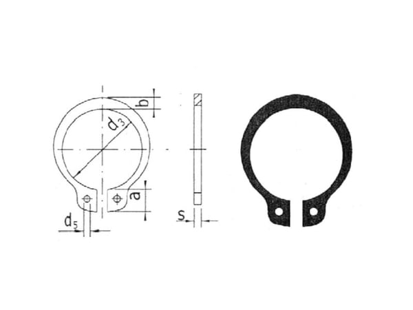 Akselsikringsring Reely for akseldiameter 8 mm (20 stk)