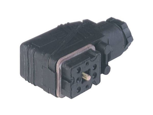 Hirschmann GO 610 WF 932 484-100-1 Musta Tolpat:6 + PE Sisältö: 1 kpl