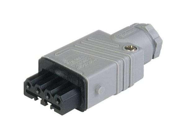 Hirschmann 932 533-106-1 strömkontakt STAK rak anslutning: 4 + PE 10 A grå 1 st