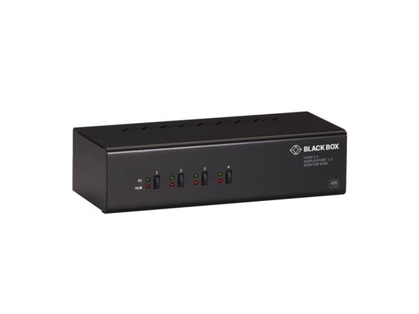 Black Box KV6224DPH - KVM / lydsvitsj - 4 x KVM/lyd - 1 lokalbruker - stasjonær - TAA-samsvar