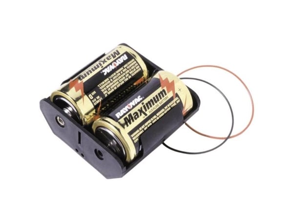 MPD BH2DW batteriholder for 2 x R20 (D) kabel (L x B x H) 71 x 71 x 31 mm