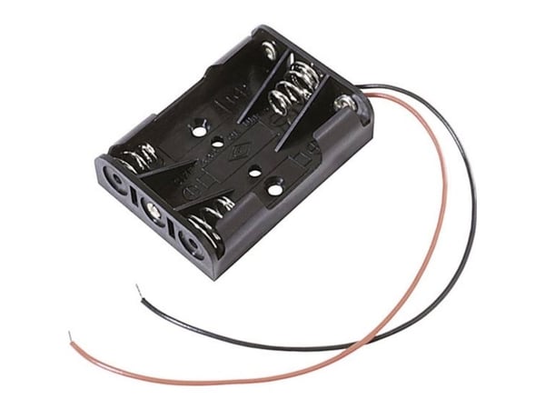 MPD BC3AAAW batteriholder for 3x R03 (AAA) kabel (L x B x H) 52 x 38 x 14 mm