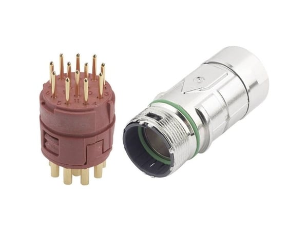 Lapp EPIC SIGNAL M23 KIT F6 12 POL, puristuspihdit, huuhtelu, kulta, 4 mO, 1,5 kV, 100 V