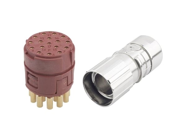 Lapp EPIC SIGNAL M23 KIT D6 17 POL, puristuspihdit, huuhtelu, kulta, 4 mO, 0,8 kV, 50 V