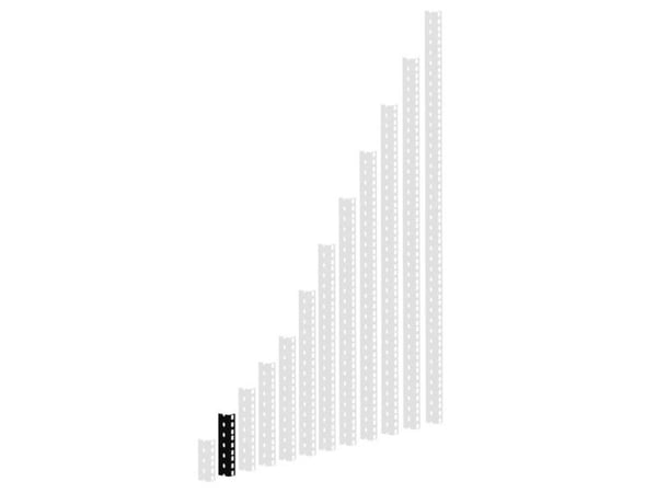 adam hall 61535B3, Rackskinne, Stål, Svart, 80 g