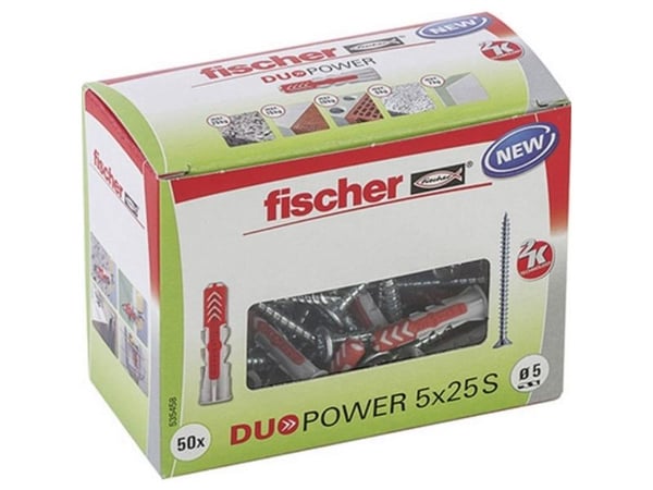 Fischer DUOPOWER 5x25 S LD 2-komponenttinen raakatulppa 25 mm 5 mm 535458 50 kpl