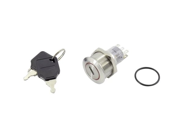 TRU COMPONENTS 1602520 TC-GQ22-A-22Y/31/S203 Avainkytkin 250 V 5 A 2 x On/Off/On 2 x 45° IP40 1 kpl