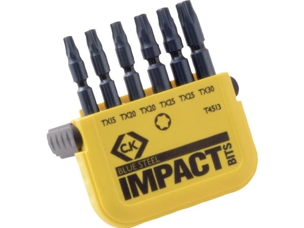 C.K. bits-sett 6 deler TORX Torsion Control Technology (T4513)