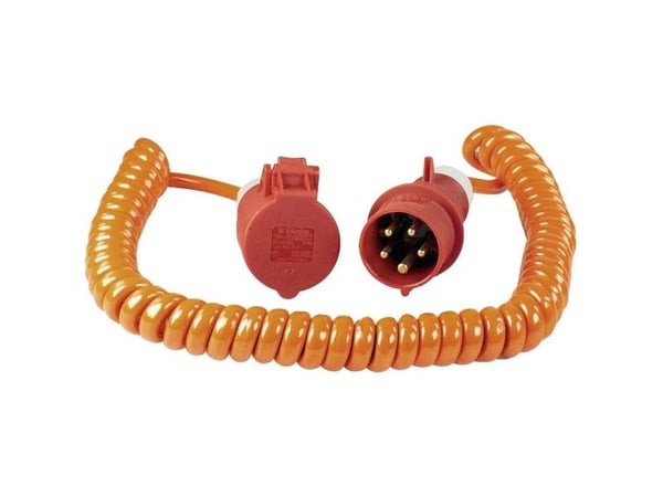 AS SCHWABE spiralkabel för byggarbetsplats CEE orange (70416)