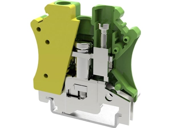 Degson PC4-PE-01P-1Y-00AH-1 Maadoitusliitin 6,2 mm ruuvit Keltainen, vihreä 1 kpl