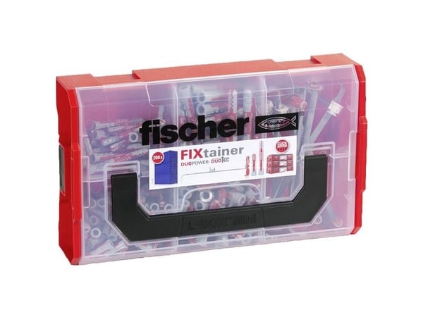 Fischer 541357, Veggplugg, Lettbetong, Murstein, Betong, Gipsblokk, Gipsfiberplate, Gipsplater, Plast, 200 stykker, 80 x DuoPower 6 x 30, 50 x DuoP...