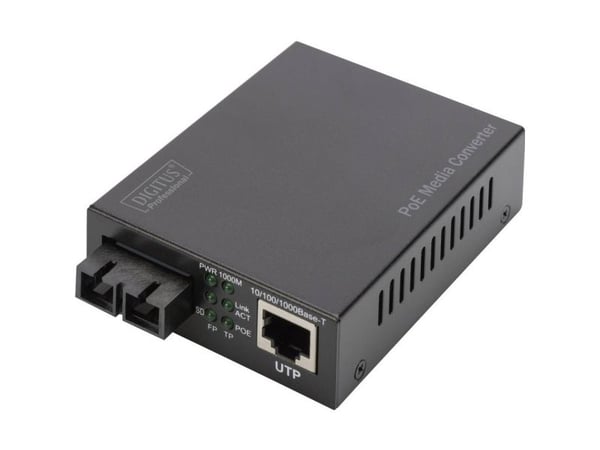 DIGITUS Professional DN-82150 - Medieomformer - 1GbE - 10Base-T, 1000Base-SX, 100Base-TX, 1000Base-T - RJ-45 / SC flermodus - opp til 500 m - 850 nm