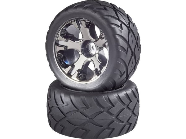 Reely 1:10 Truggy Complete pyörät Street 5 spokes Titanium harmaa 2 kpl