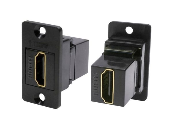 Cliff CP30600GX HDMI-adapter, tilkobling/innfelt, sort, 1 stk