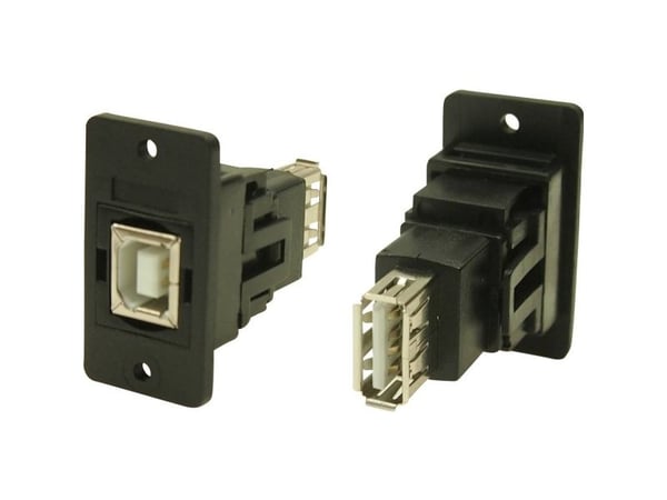 USB-pinneadapter: tilkobling USB-kontakt type B til USB-kontakt type A, innebygd USB-bøsning type B - USB-bøsning type A, CP30607NX Cliff (1 stk.)