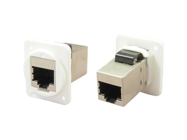 Cliff RJ-stikkontakt CP30220SXW adapter, innfelt, hvit, 1 stk