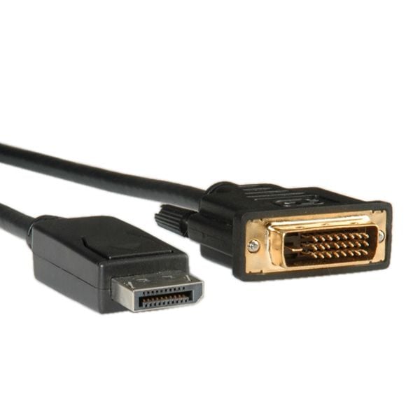 ROLINE 11.04.5610, 2 m, DVI-D, DisplayPort, Hankjønn, Hankjønn, Rett